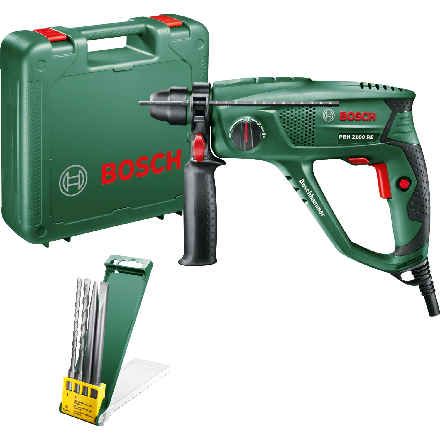 Bosch Martello tassellatore Bosch Home and Garden PBH 2100 RE 550 W incl. valigia