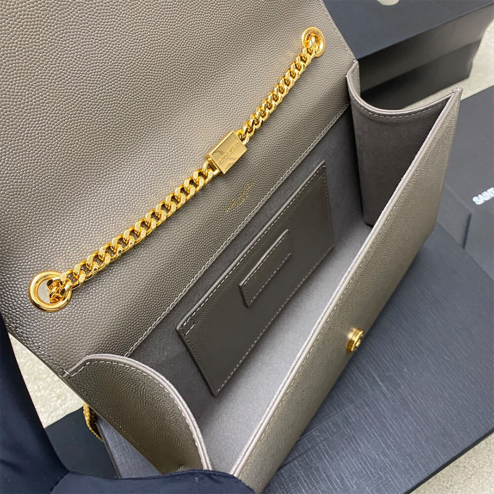 YSL kate medium in grain de poudre embossed leather - Top Club