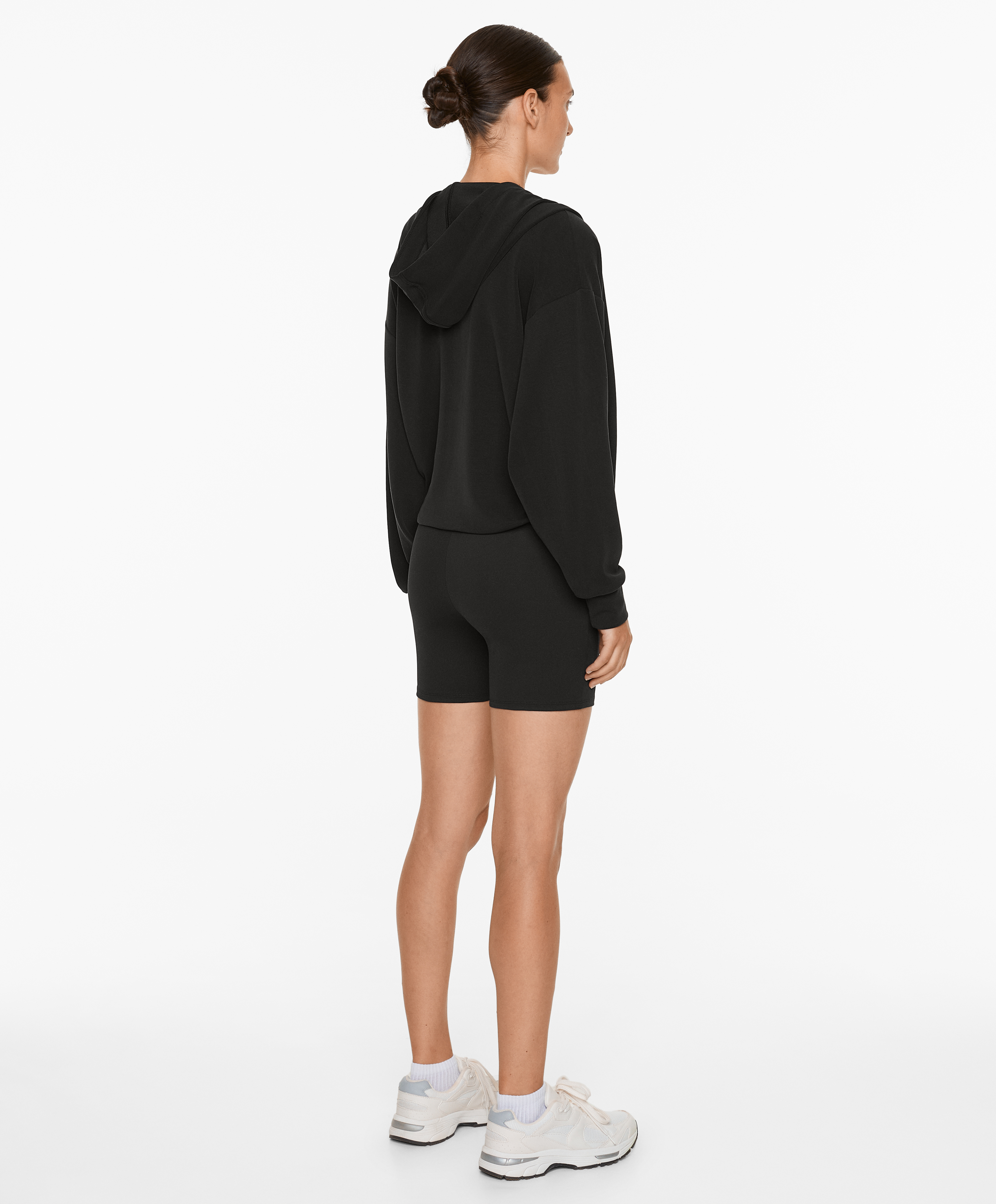 OYSHO Hooded wrap sweatshirt with modal