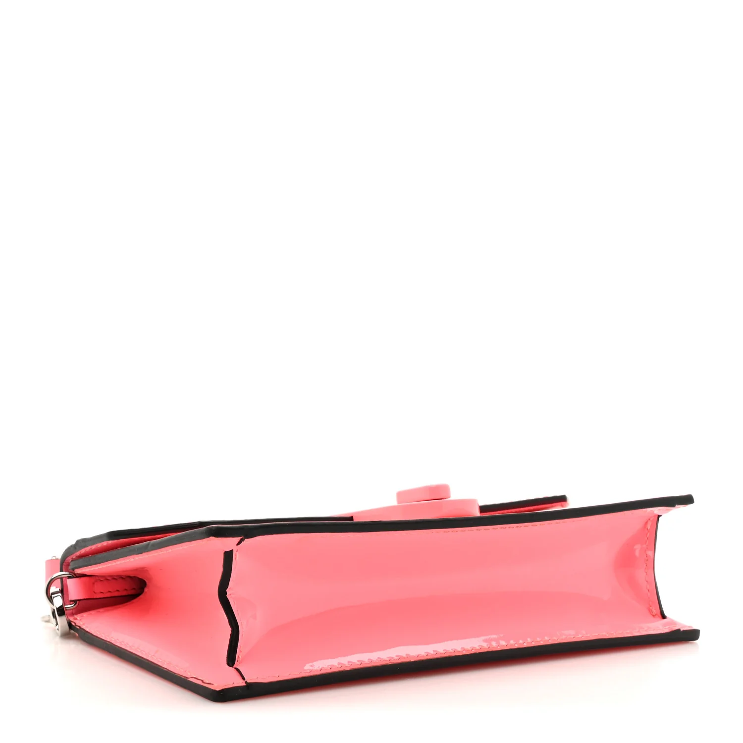 Patent Calfskin Small Elisa Baguette Bubble Gum - Top Club