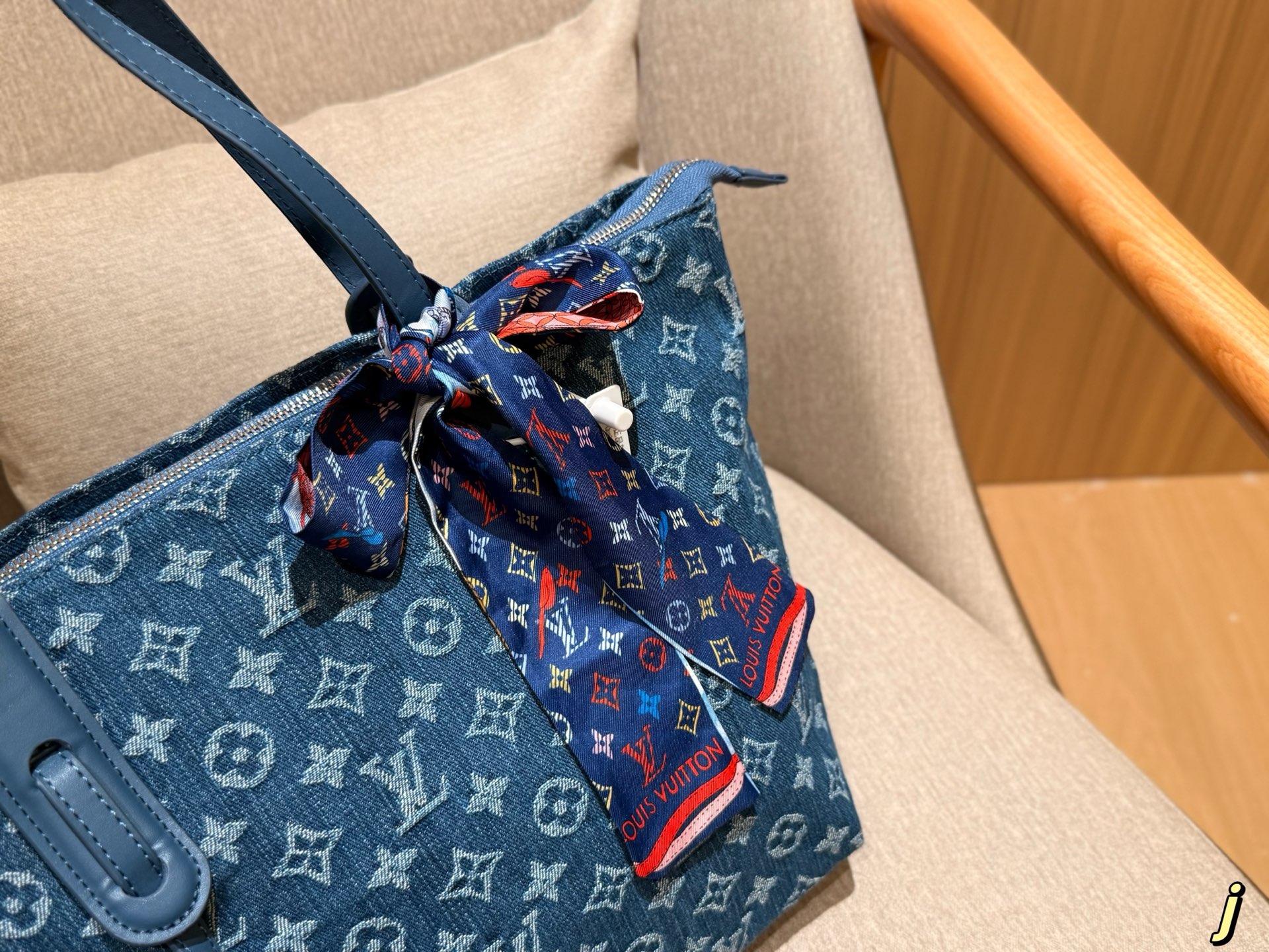 Louis new arrival neverfull denim bag size:40*24*16 cm - Top Club