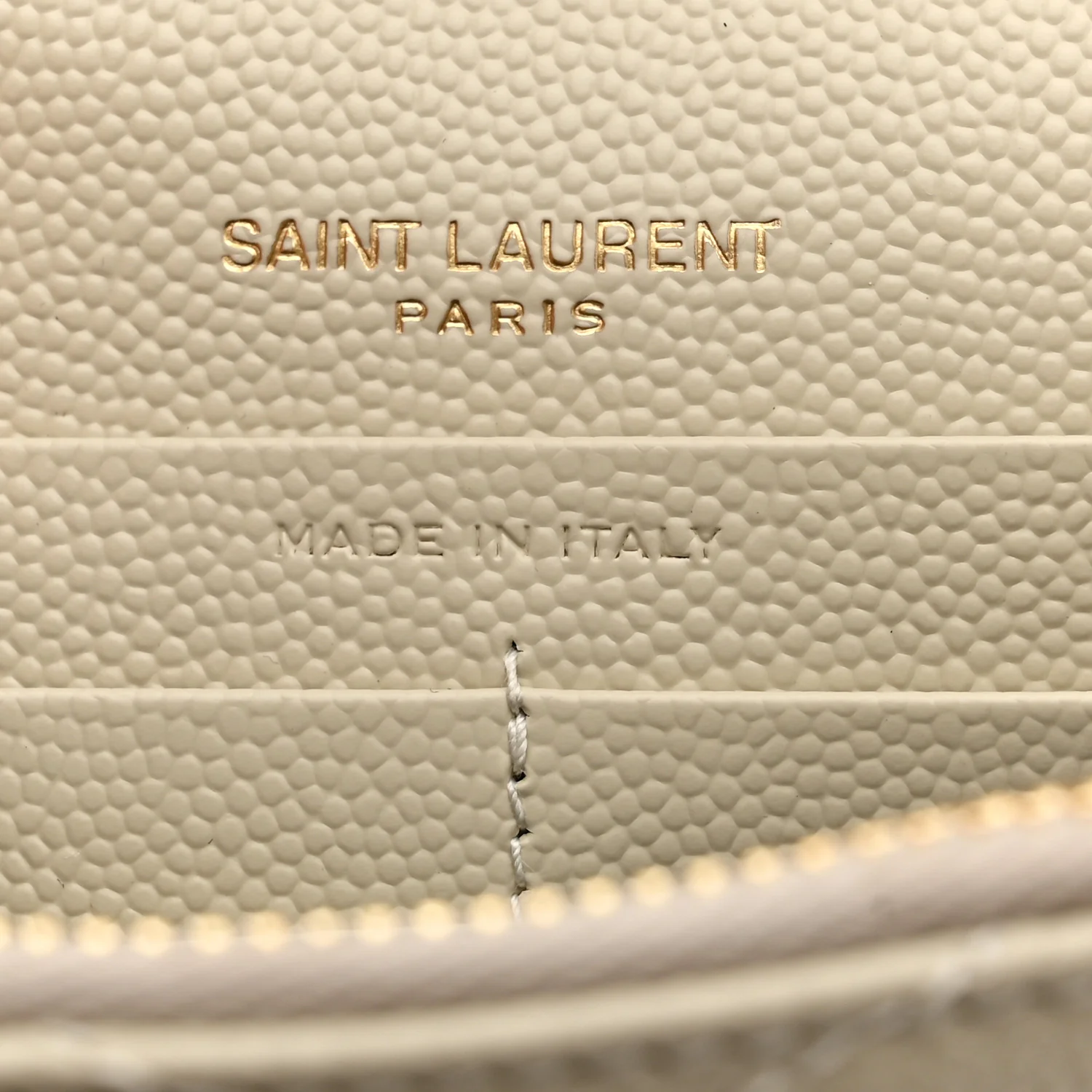 Grain De Poudre Matelasse Chevron Monogram Envelope Chain Wallet Crema Soft - Top Club