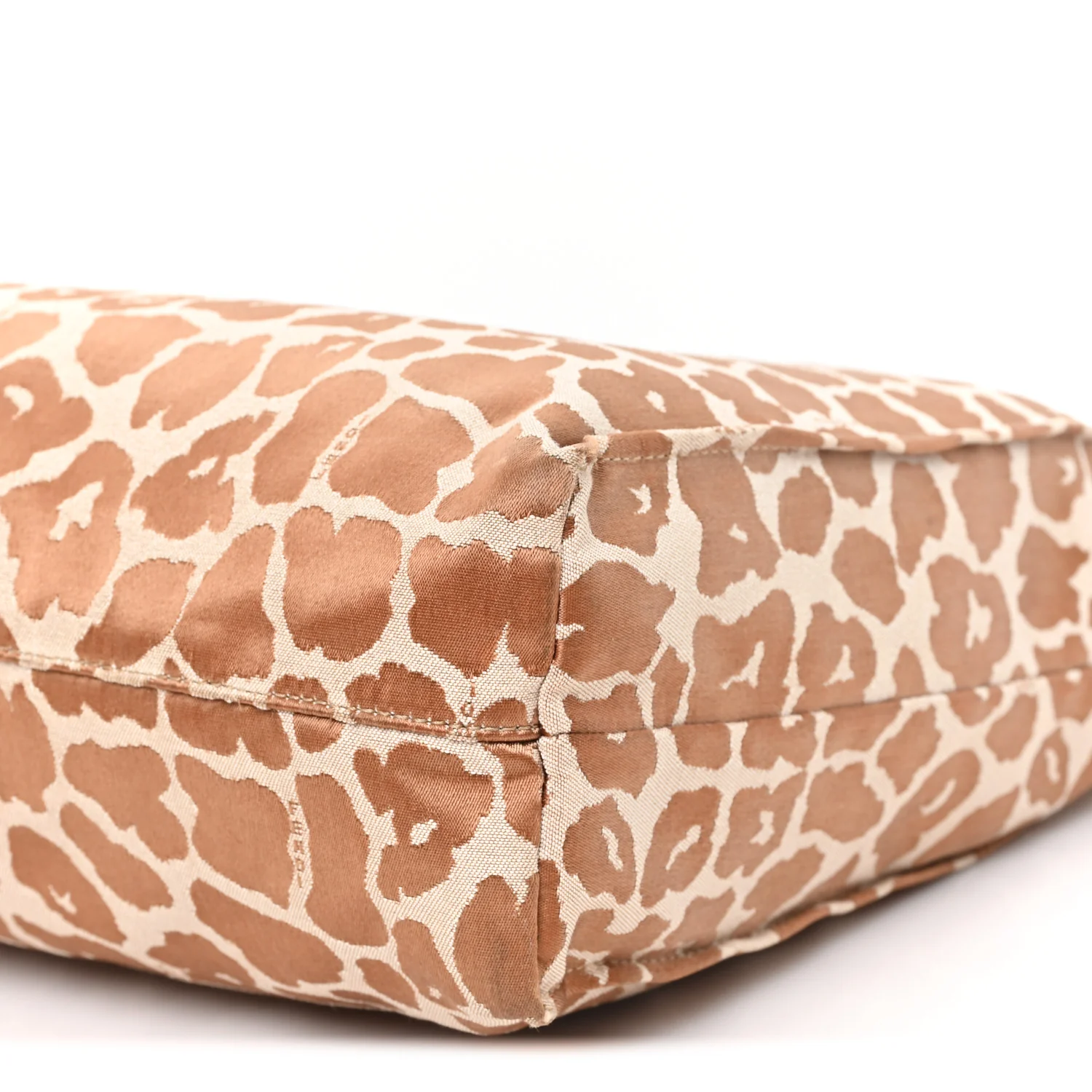 Jacquard Leopard Print Shopping Tote Brown - Top Club