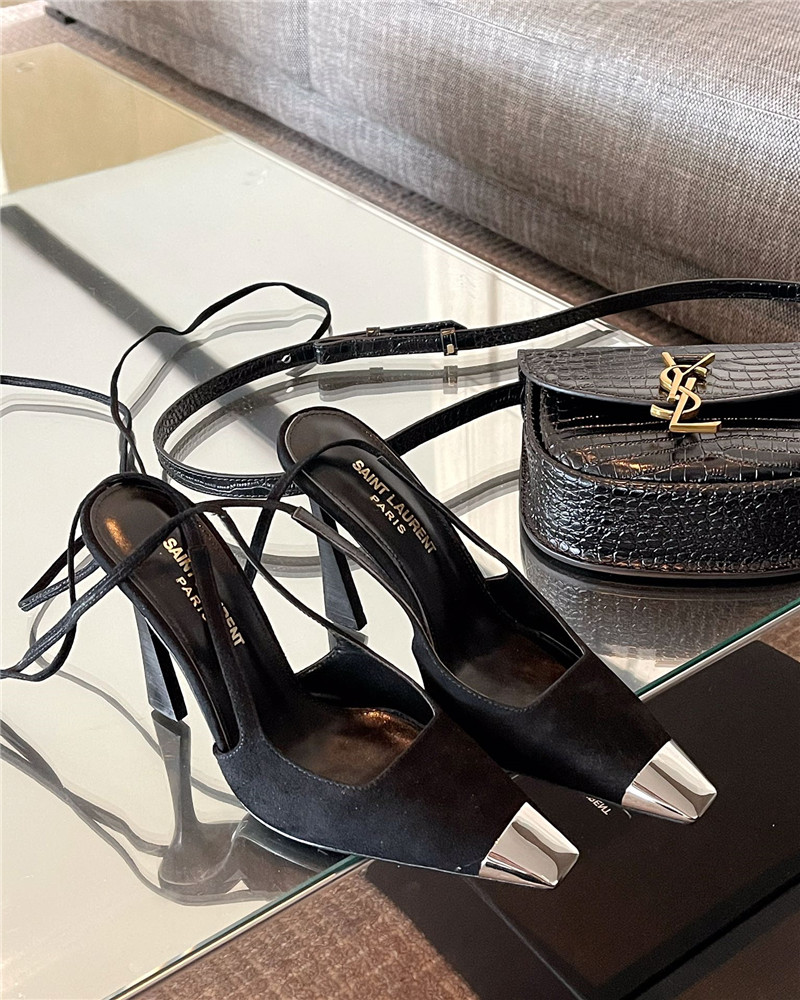 YSL suede strap temperament high heels - Sneaker Replica Workshop