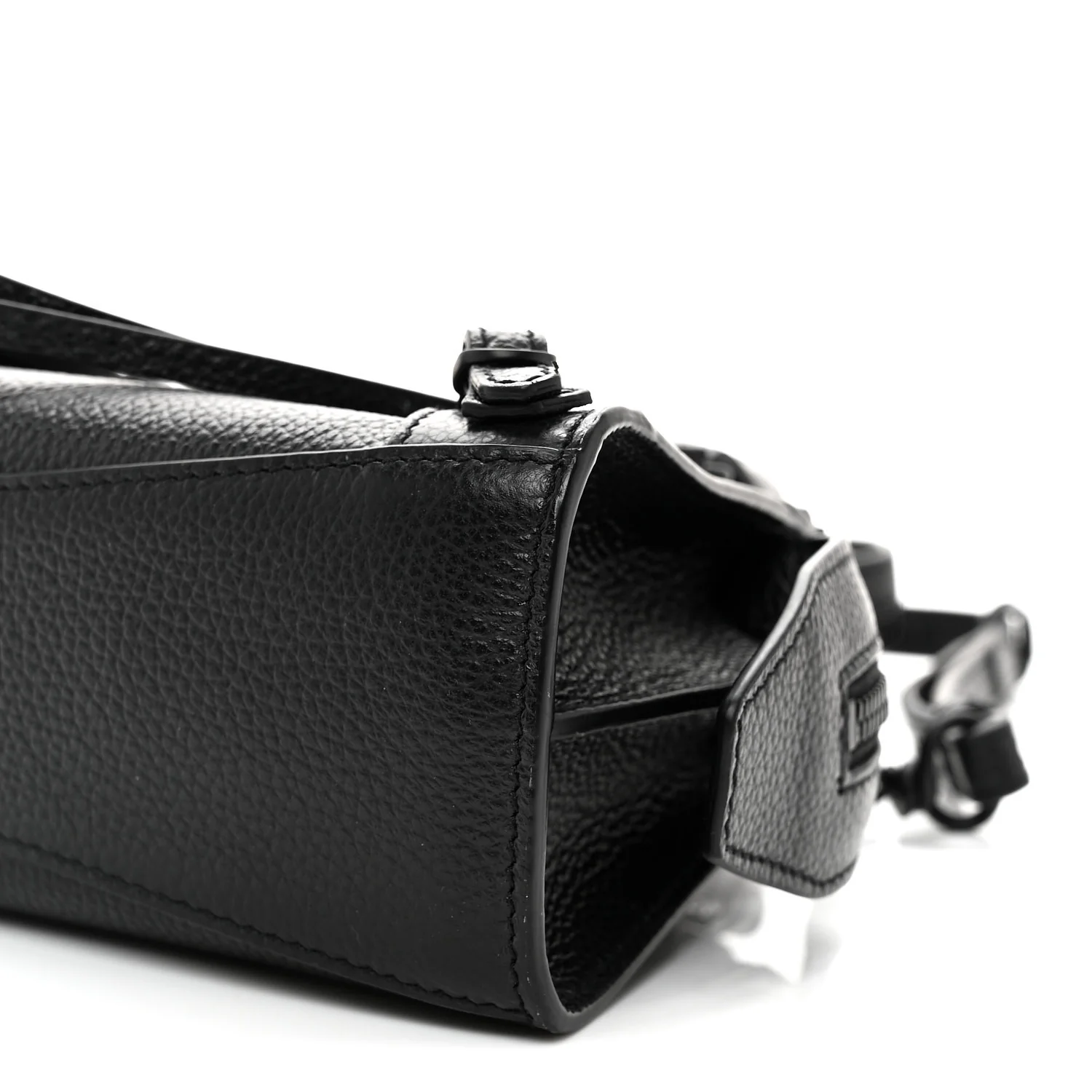 Grained Calfskin Neo Classic Black Hardware Nano City Crossbody Black - Top Club