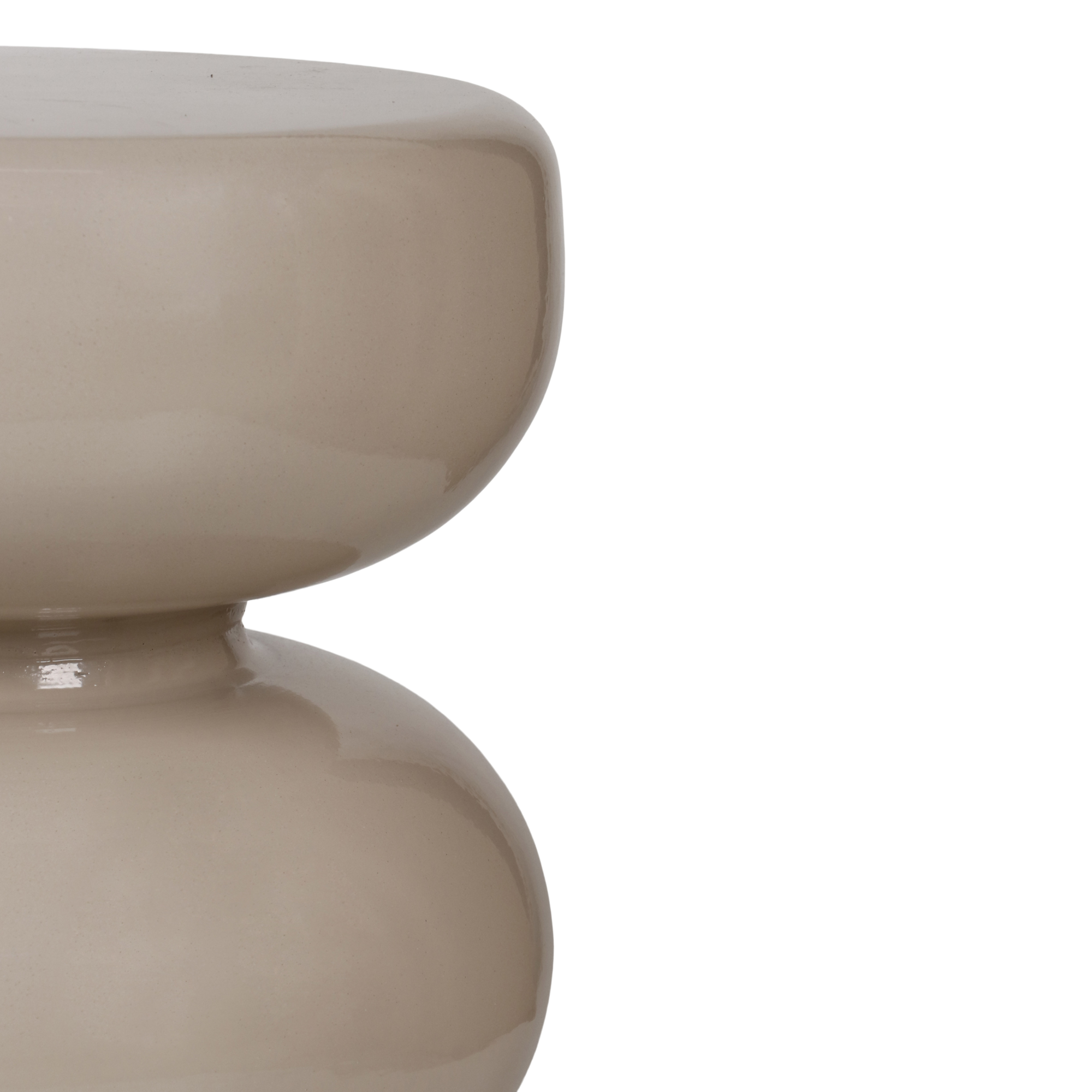 Bijzettafel Mala glossy beige