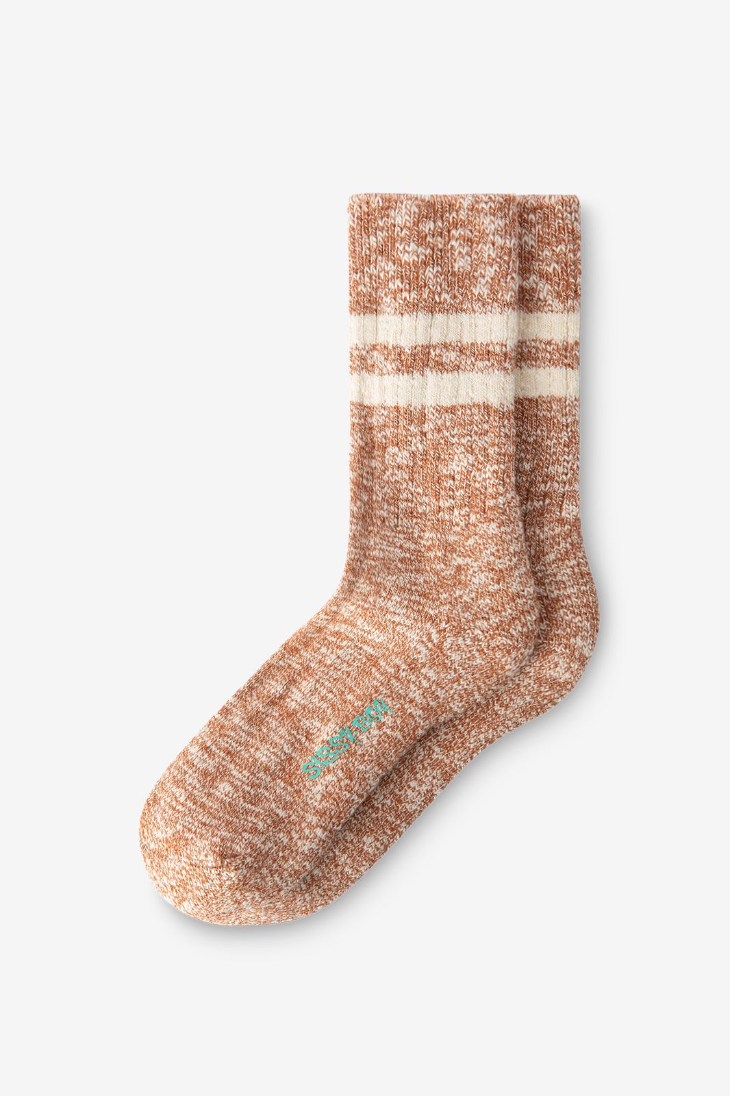 Oranje sokken met strepen