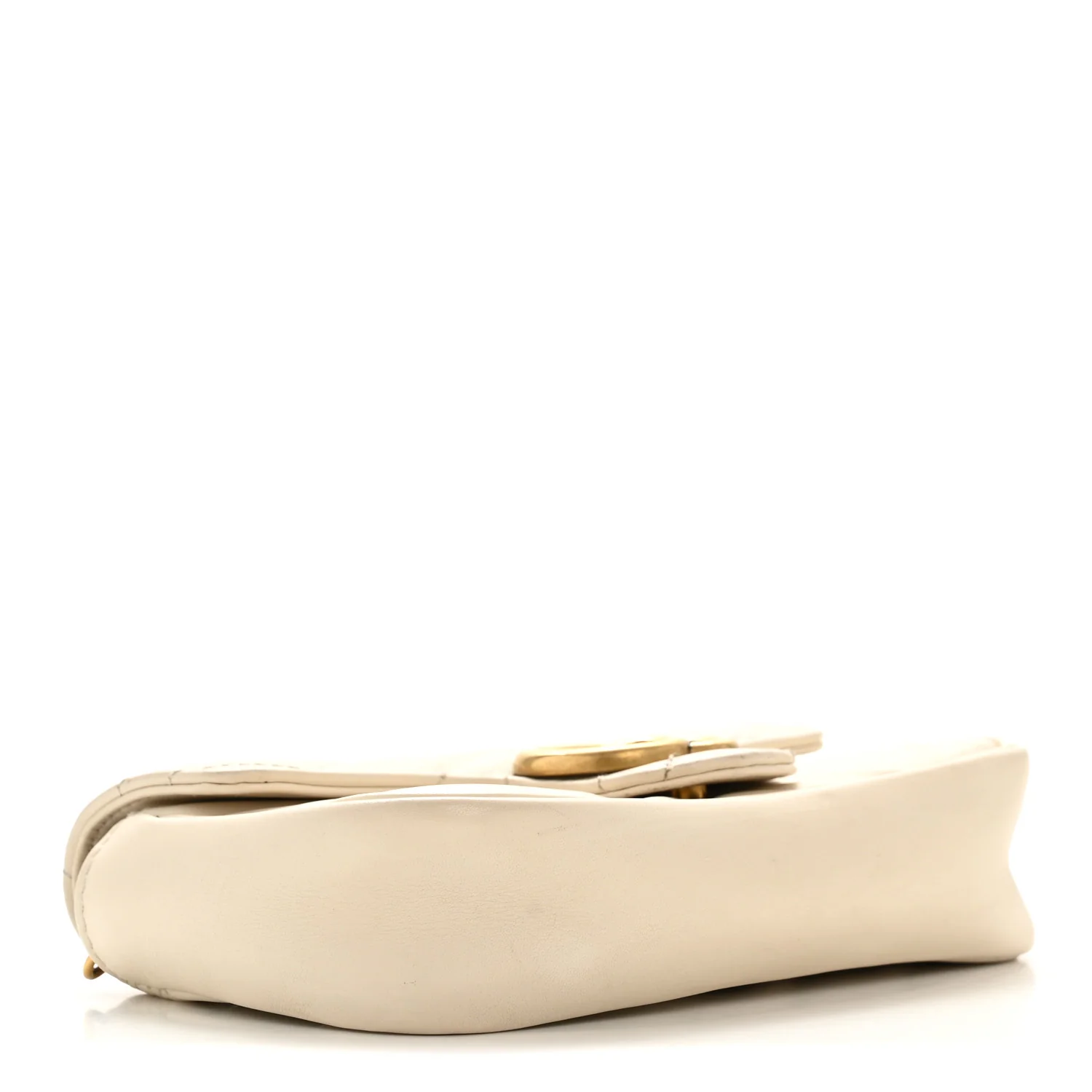 Calfskin Matelasse Super Mini GG Marmont Shoulder Bag White - Top Club