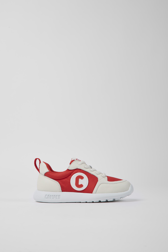 Driftie Red and white fabric and leather beak for boys