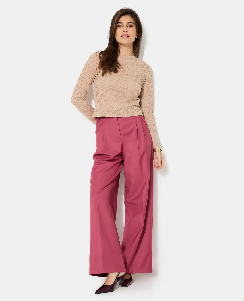 Pimkie T-shirt manches longues en jacquard effet dentelle