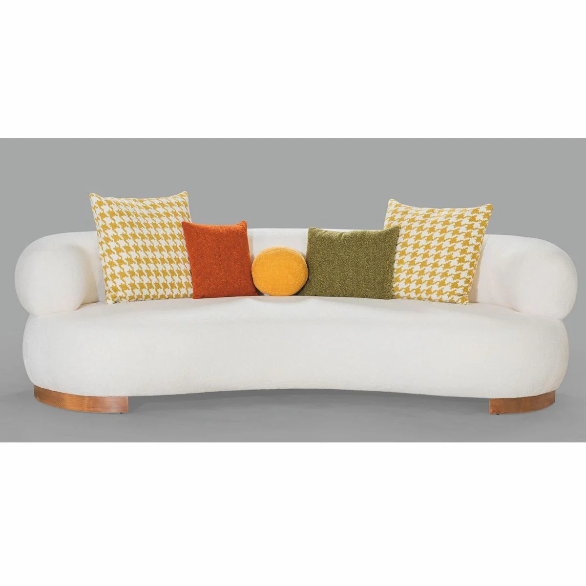 Luxury Sofa White / Brown 255 cm - Living Room & Hotel Furniture