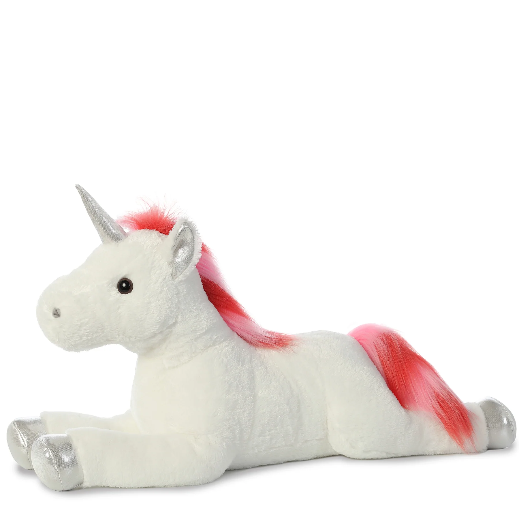 Red & Pink Swirls White Unicorn 27