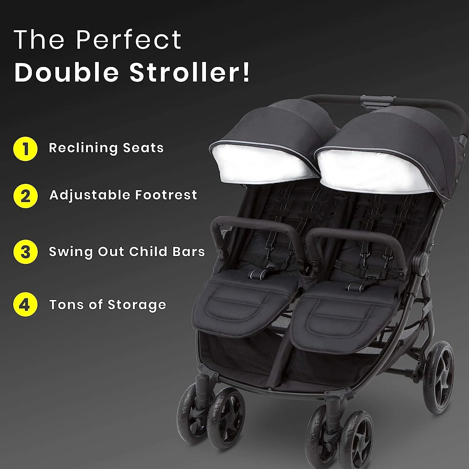 Destination Ultralight Side x Side Doppelkinderwagen, Midnight