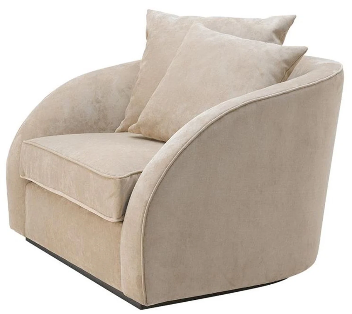 Luxury Hotel Salon Armchair Greige 101 x 91 x H. 72 cm - Living Room Furniture