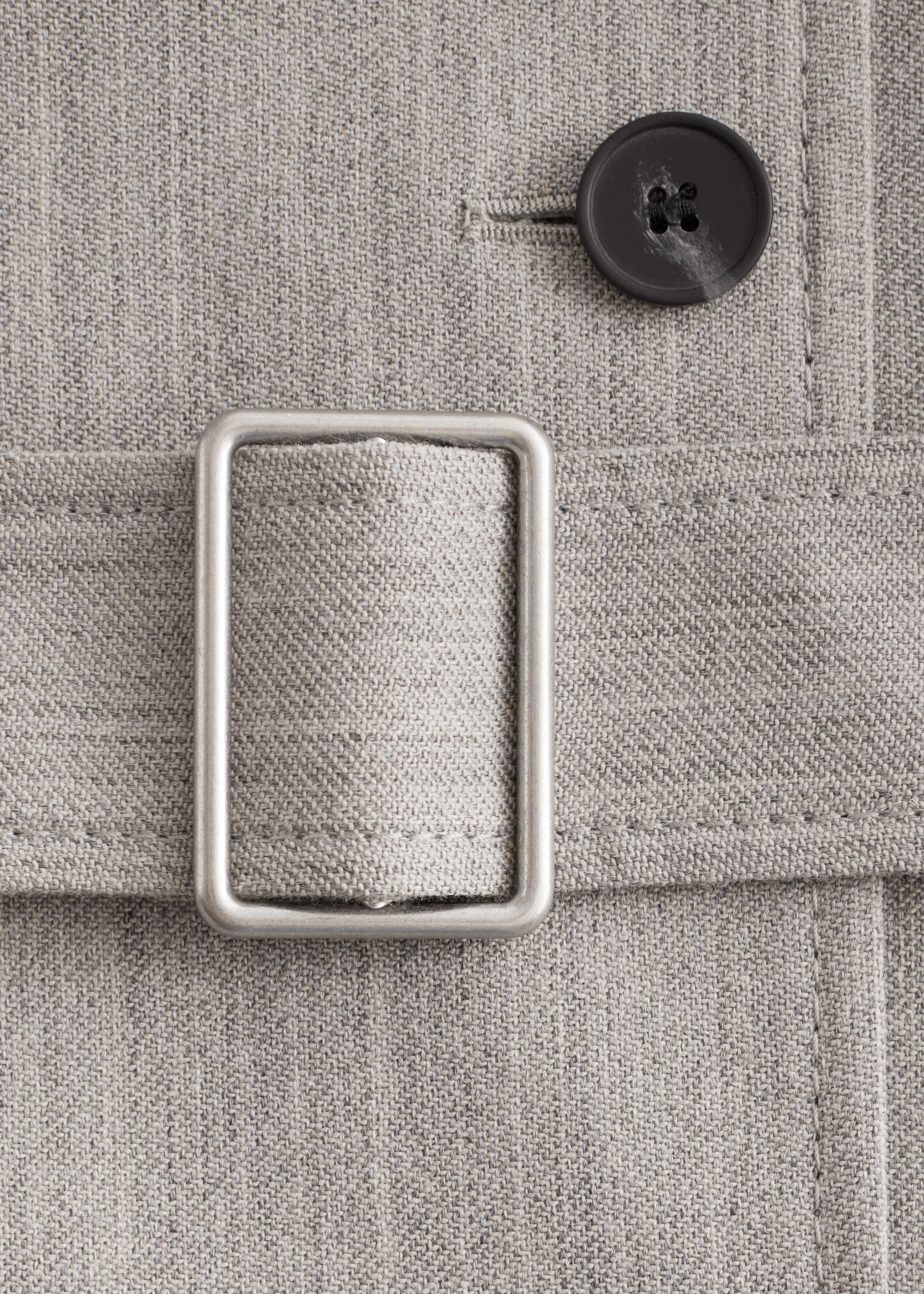 & Other Stories COTTON-WOOL TIE-BELT TRENCH COAT