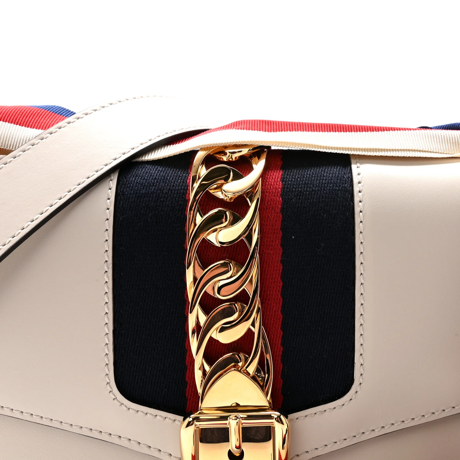 Calfskin Small Sylvie Shoulder Bag Off White - Top Club