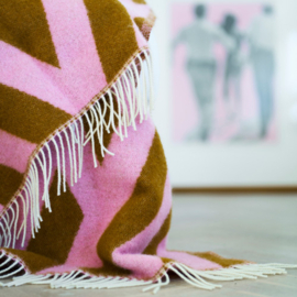Plaid Klippan pink/caramel