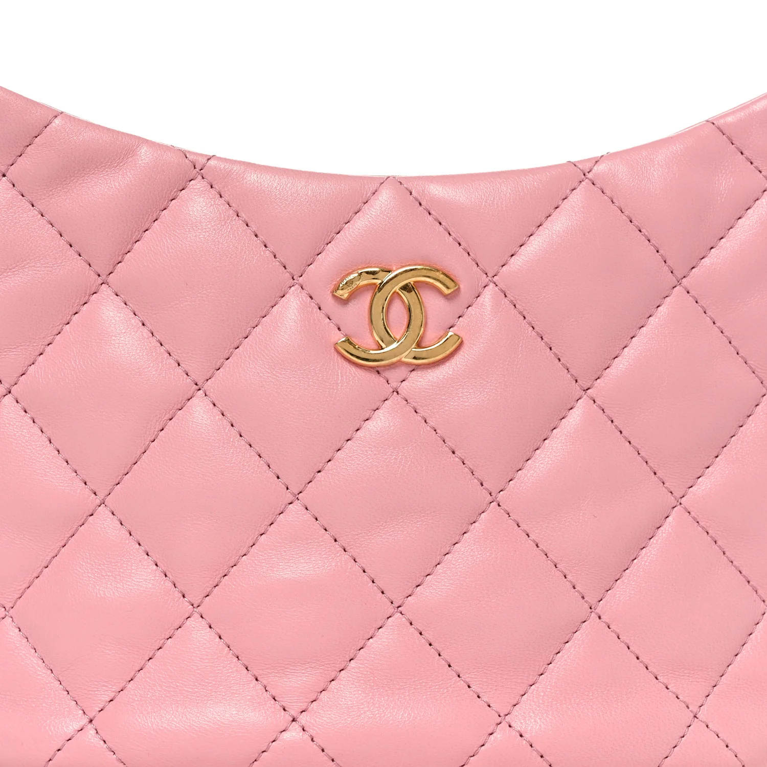 Lambskin Quilted CC Links Hobo Light Pink - Top Club