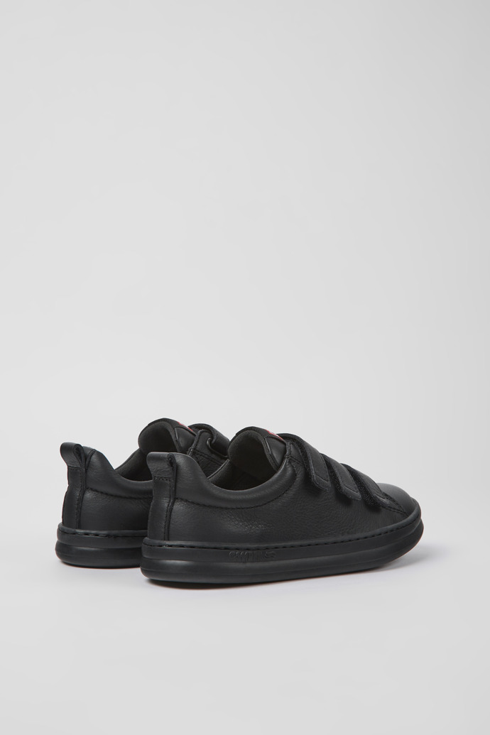 Runner Black Leather and Fabric Sneakers for Boys