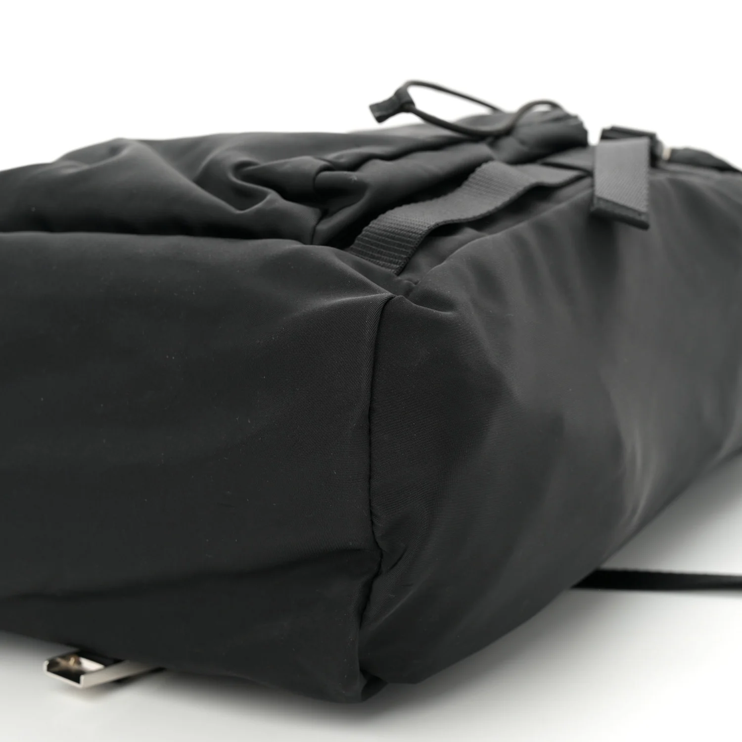 Tessuto Nylon Montagna Double Buckle Backpack Black - Top Club