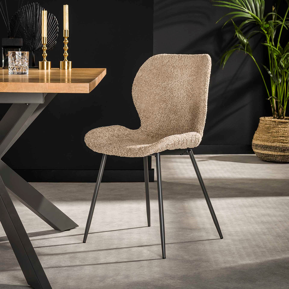 Stoel Maidstone Bouclé Zand