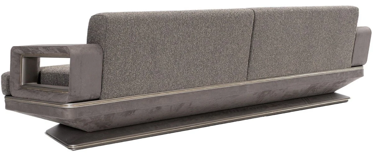 Luxury sofa gray / silver 270 x 94 x H. 76 cm - Living room sofa - Hotel sofa - Living room furniture - Living room furniture - Hotel furniture - Luxury furniture - Luxury furniture
