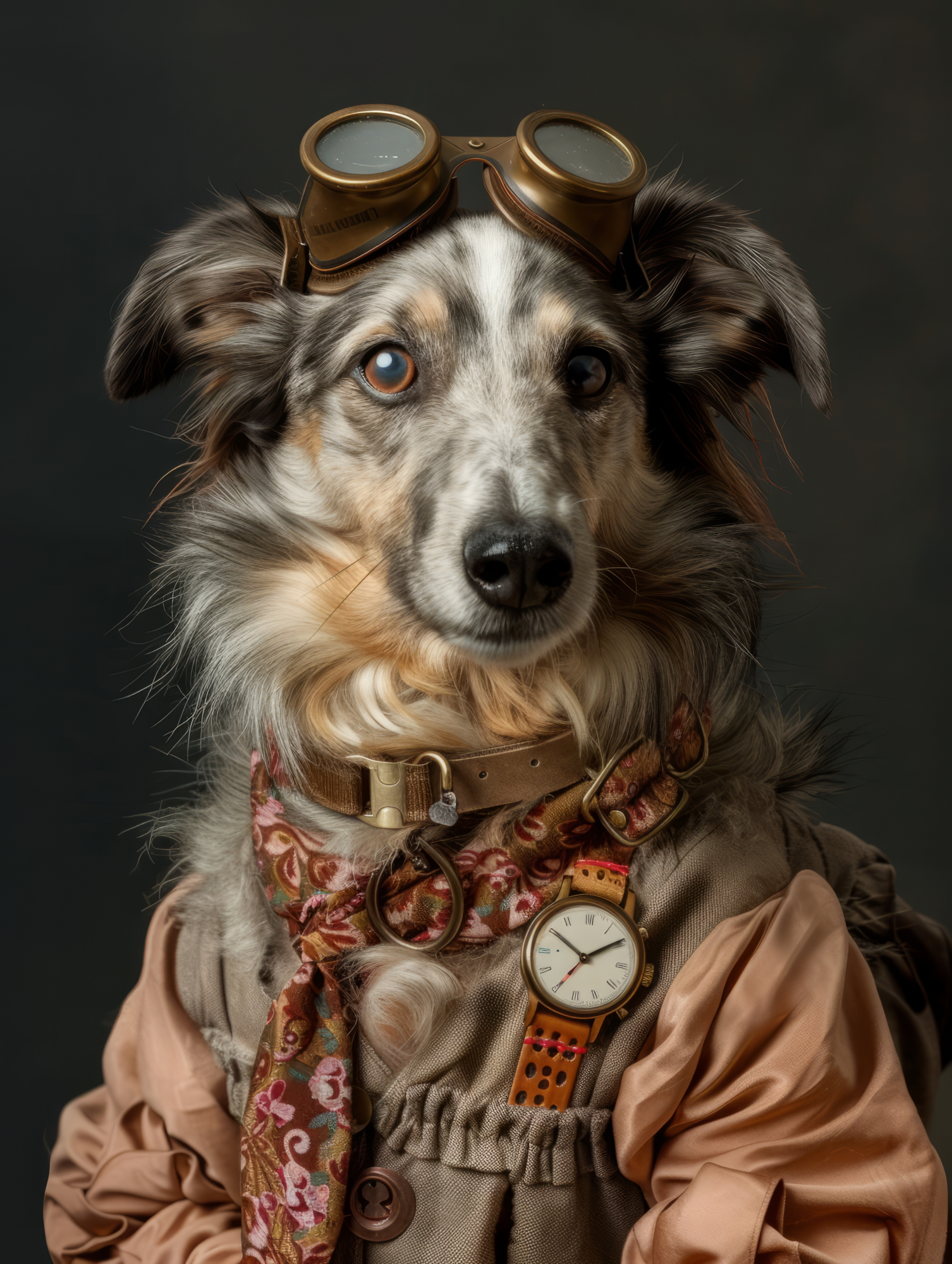 Canvas schilderij van een Noorse Buhund 100x200 cm