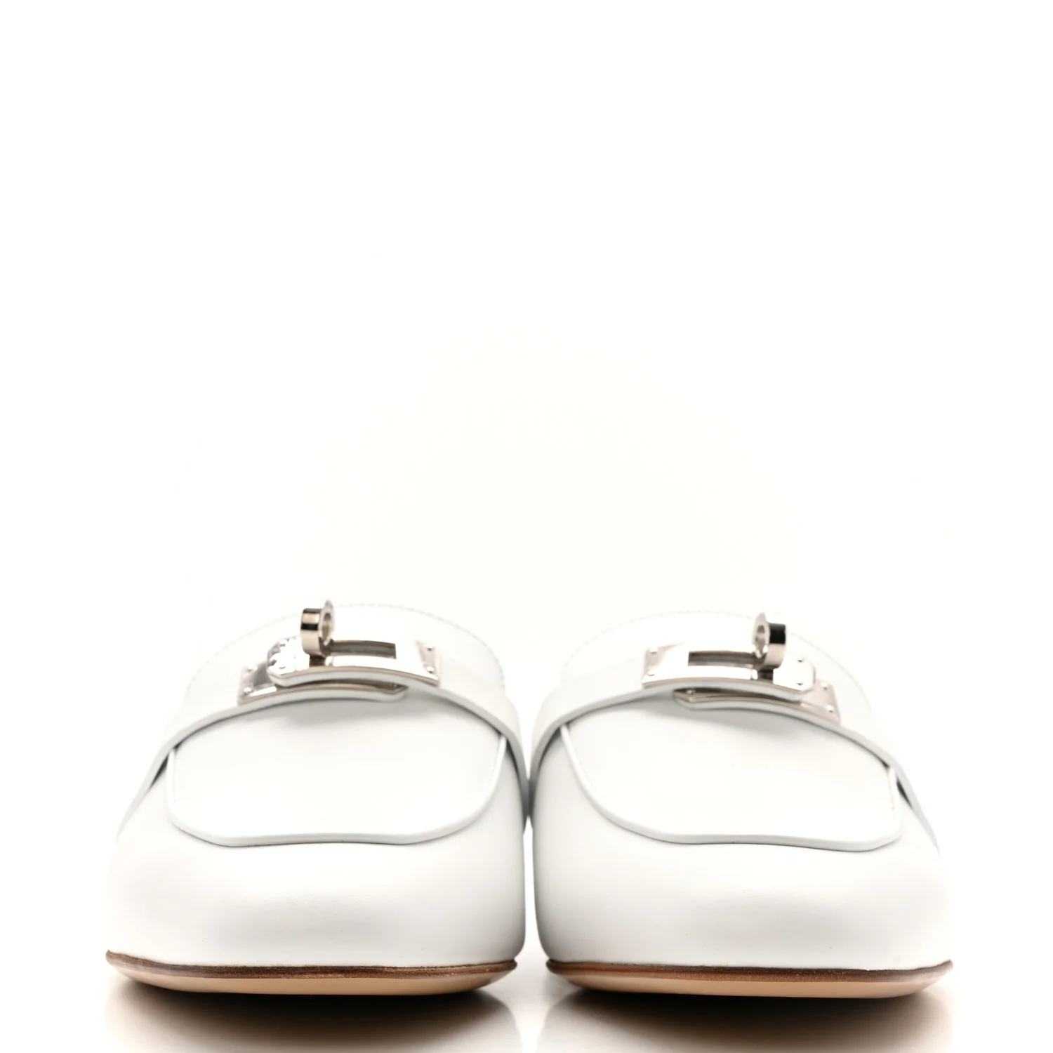 Calfskin Oz Mules 37.5 White - Top Club