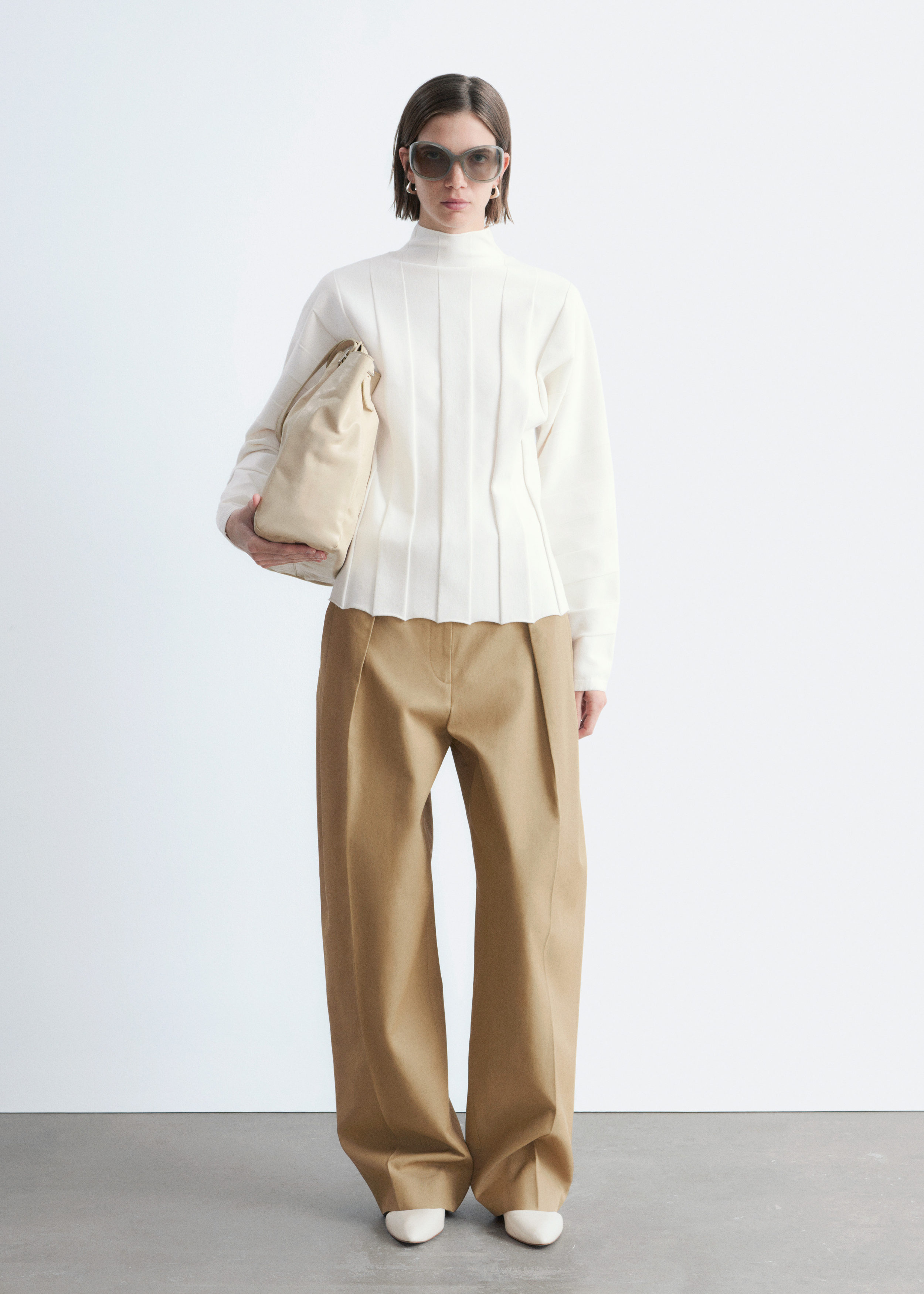 & Other Stories RIBBED MOCK-NECK TOP