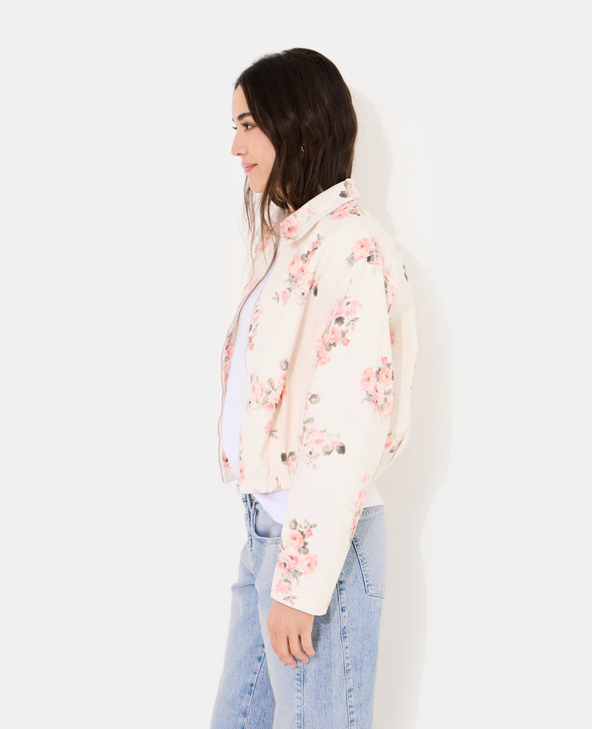 Pimkie Veste boule en toile motif fleurs