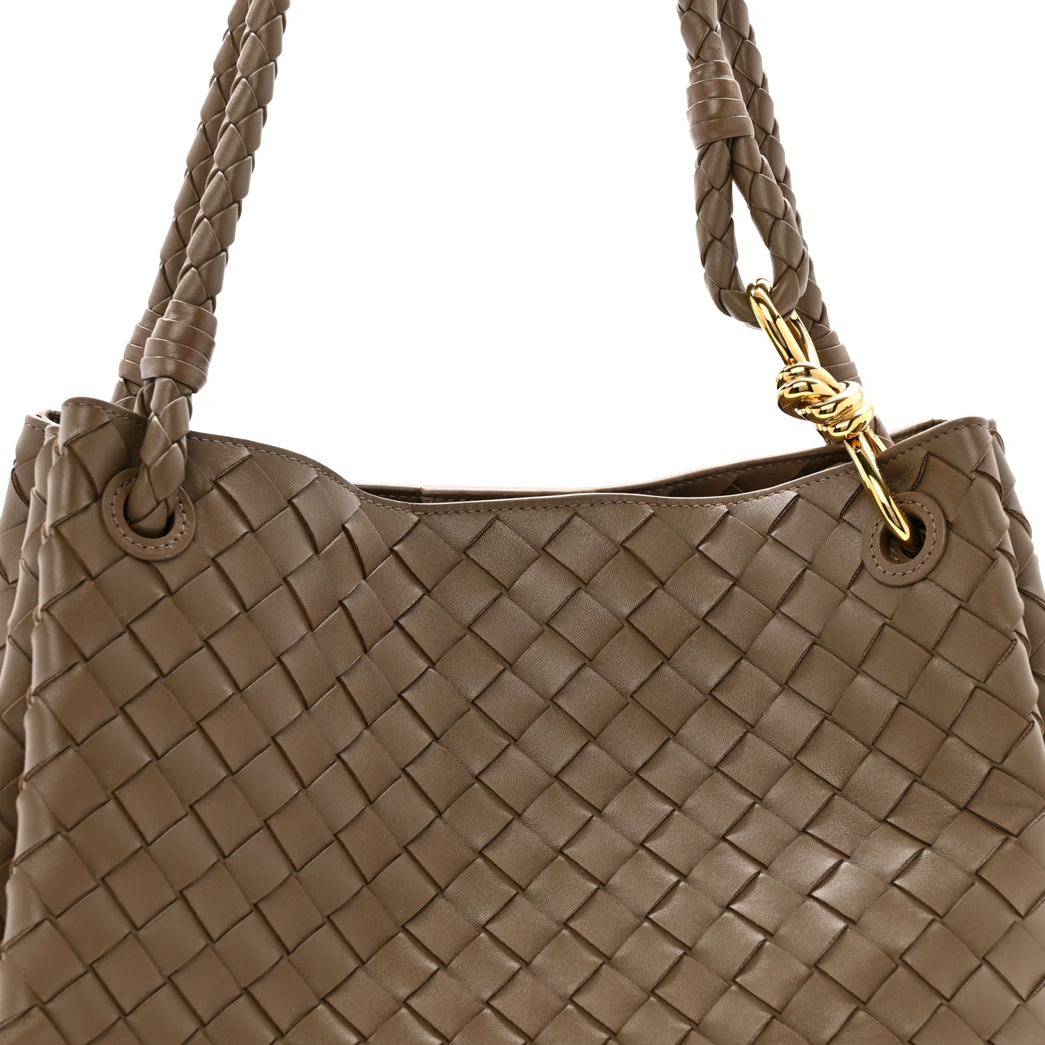 Nappa Intrecciato Large Andiamo Parachute Shoulder Bag Pinecone - Top Club