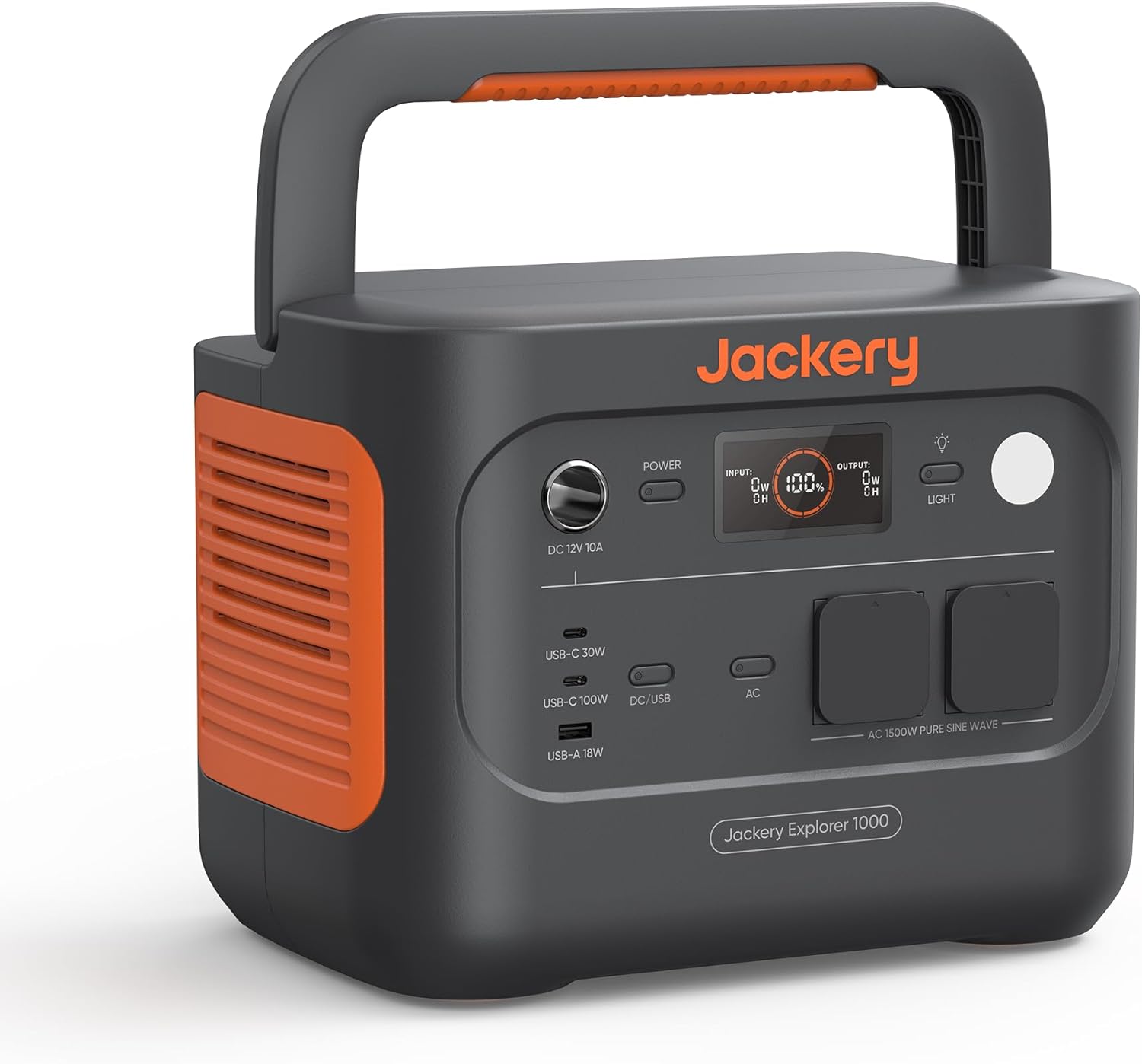 Jackery Explorer 1000 v2 Stazione di Alimentazione Portatile (Nuovo 2024), Batteria LiFePO4 da 1070Wh, Uscita AC da 1500W/USB-C da 100W, Ricarica Rapida in 1 Ora, Generatore Solare per Campeggio