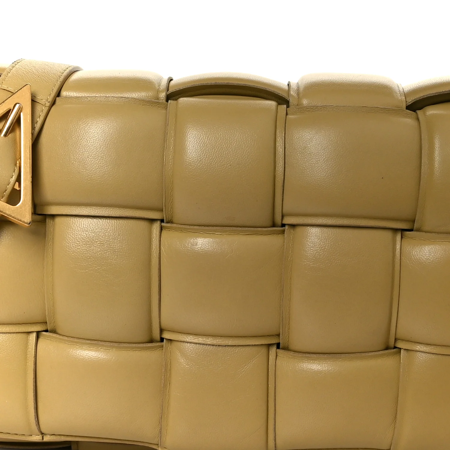 Nappa Maxi Intreccio Padded Cassette Crossbody Bag Tapioca - Top Club