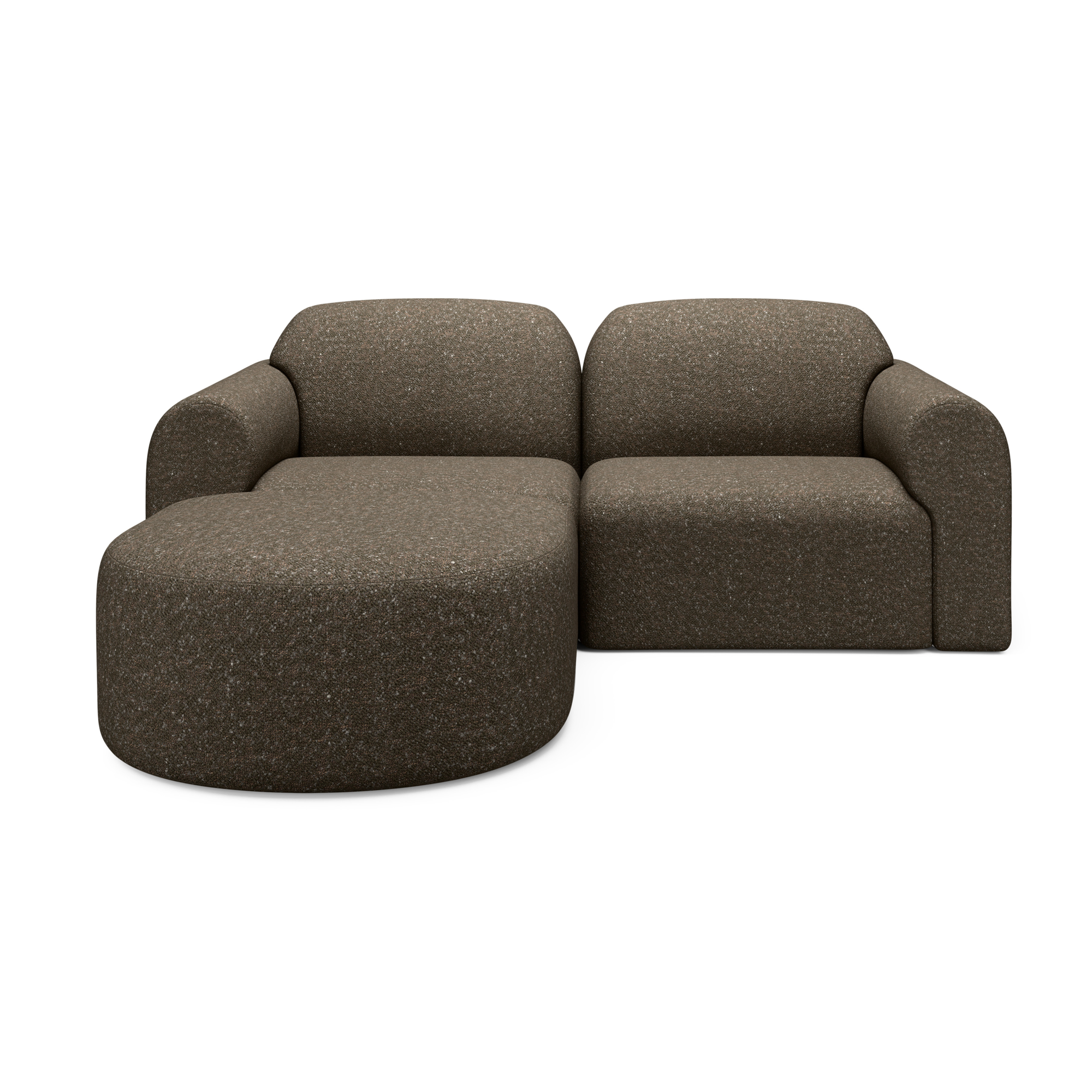 2-zitsbank Bulky met hocker rond cedar
