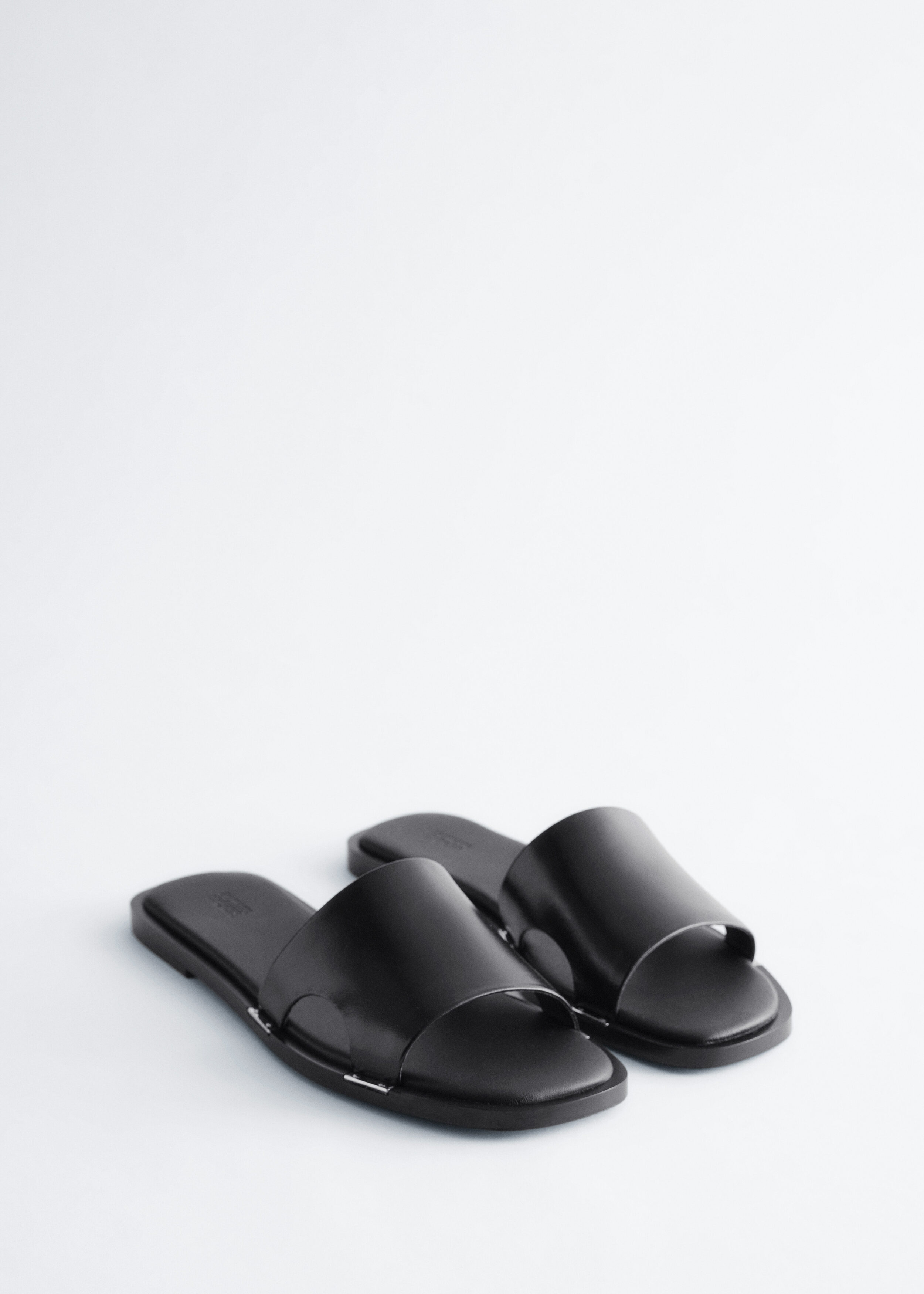 & Other Stories METAL-DETAIL LEATHER SLIDES