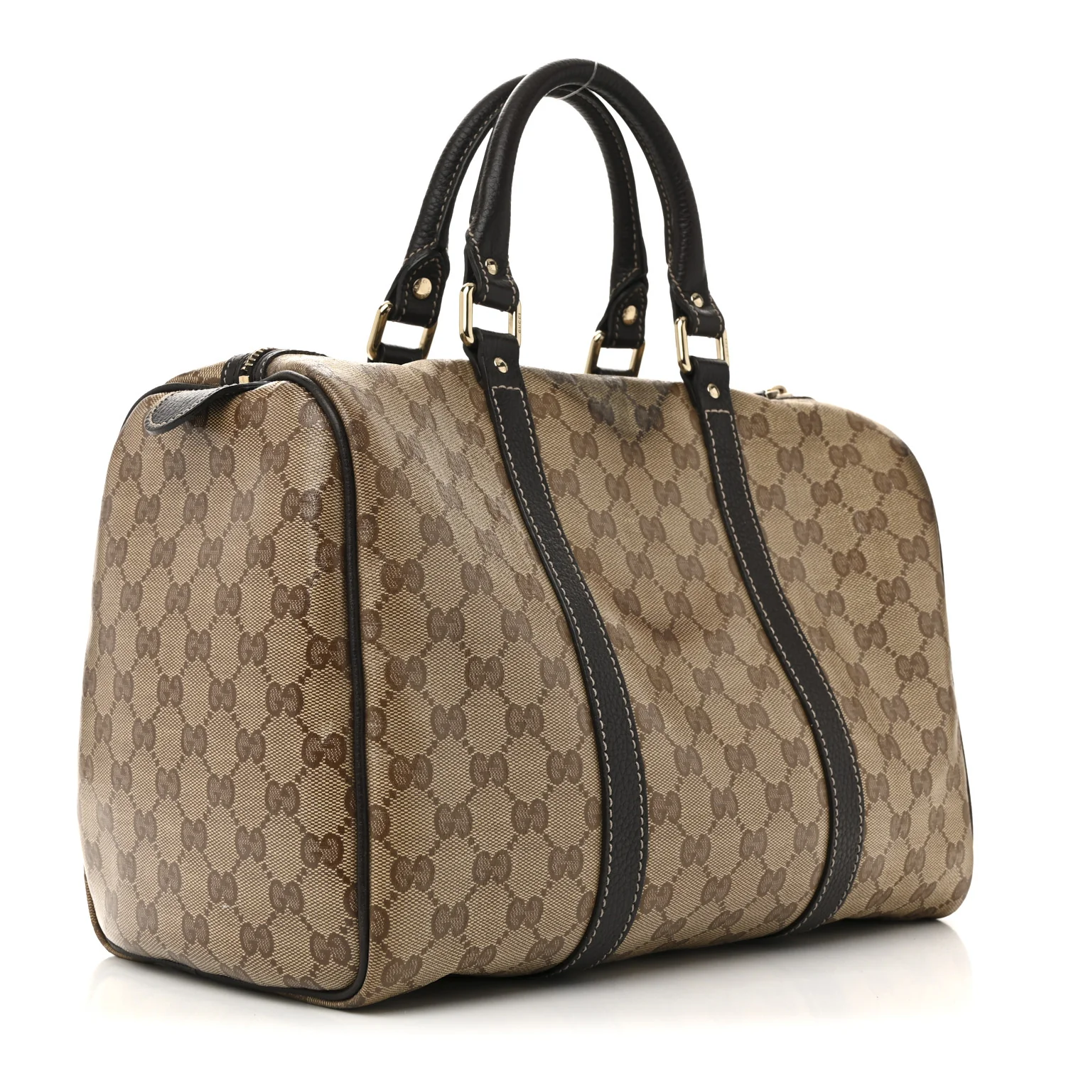 Crystal Monogram Medium Joy Boston Dark Brown - Top Club