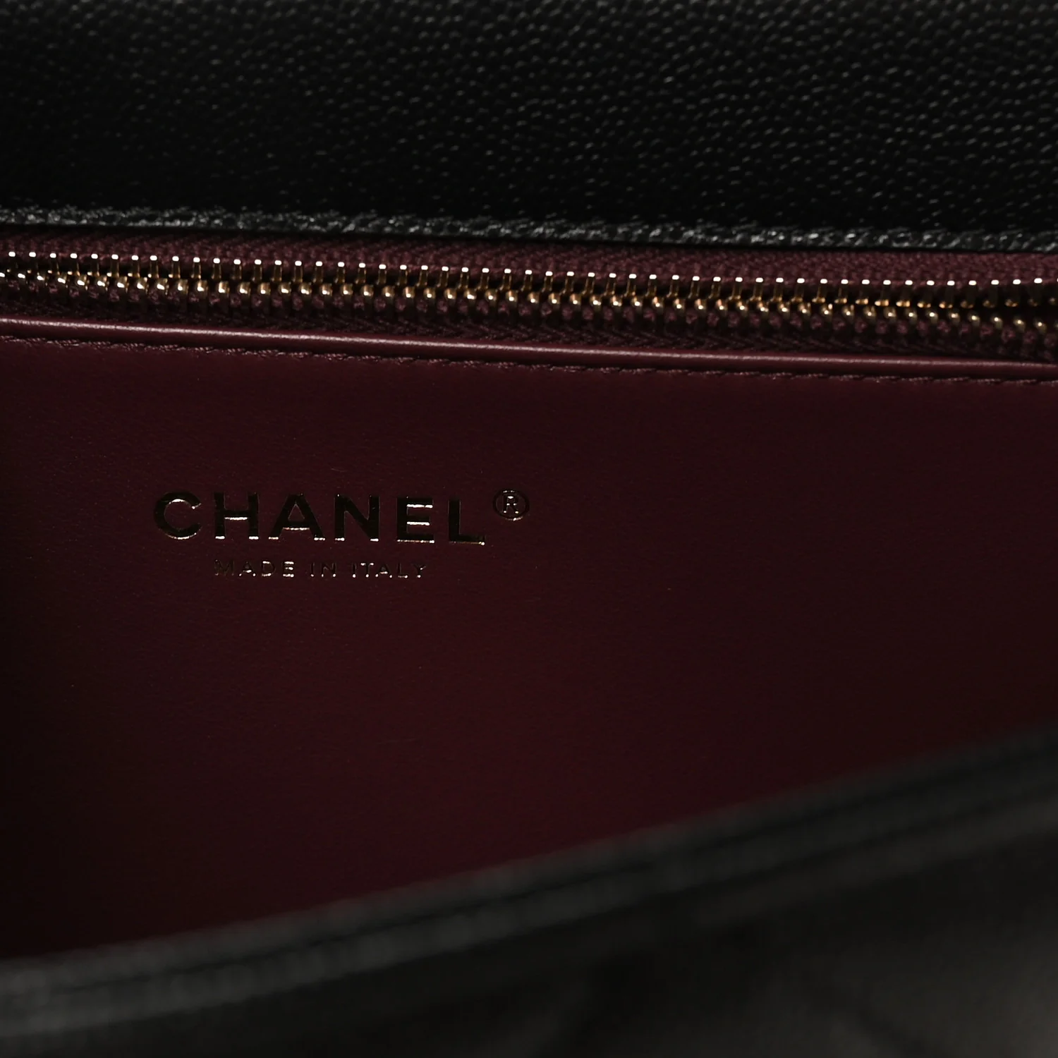 Caviar Quilted Chain Frame Flap Black - Top Club