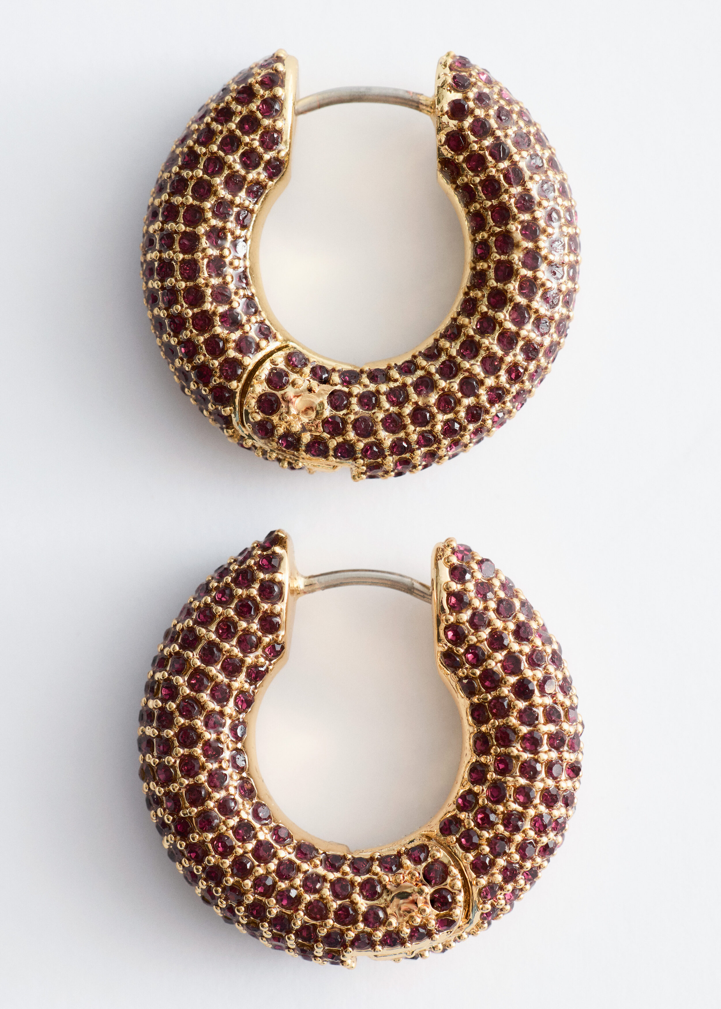 & Other Stories RHINESTONE HOOP EARRINGS