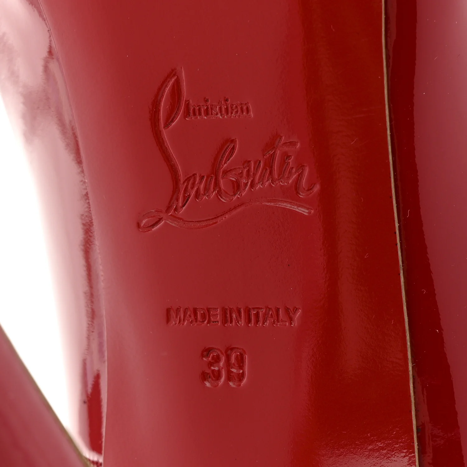 Patent Rolando 120 Pumps 39 Loubi Red - Top Club