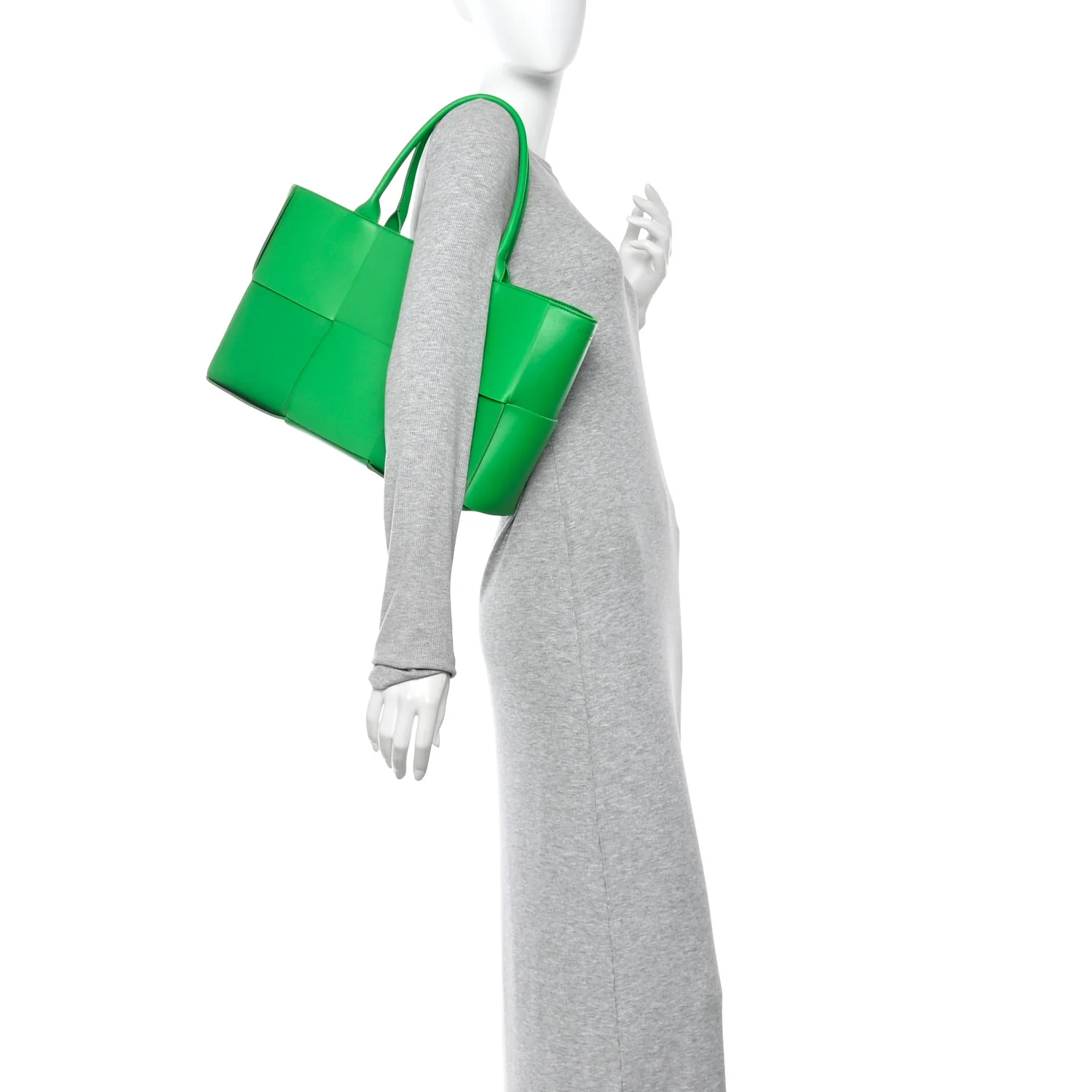 Nappa Maxi Intrecciato Medium Arco Tote Parakeet