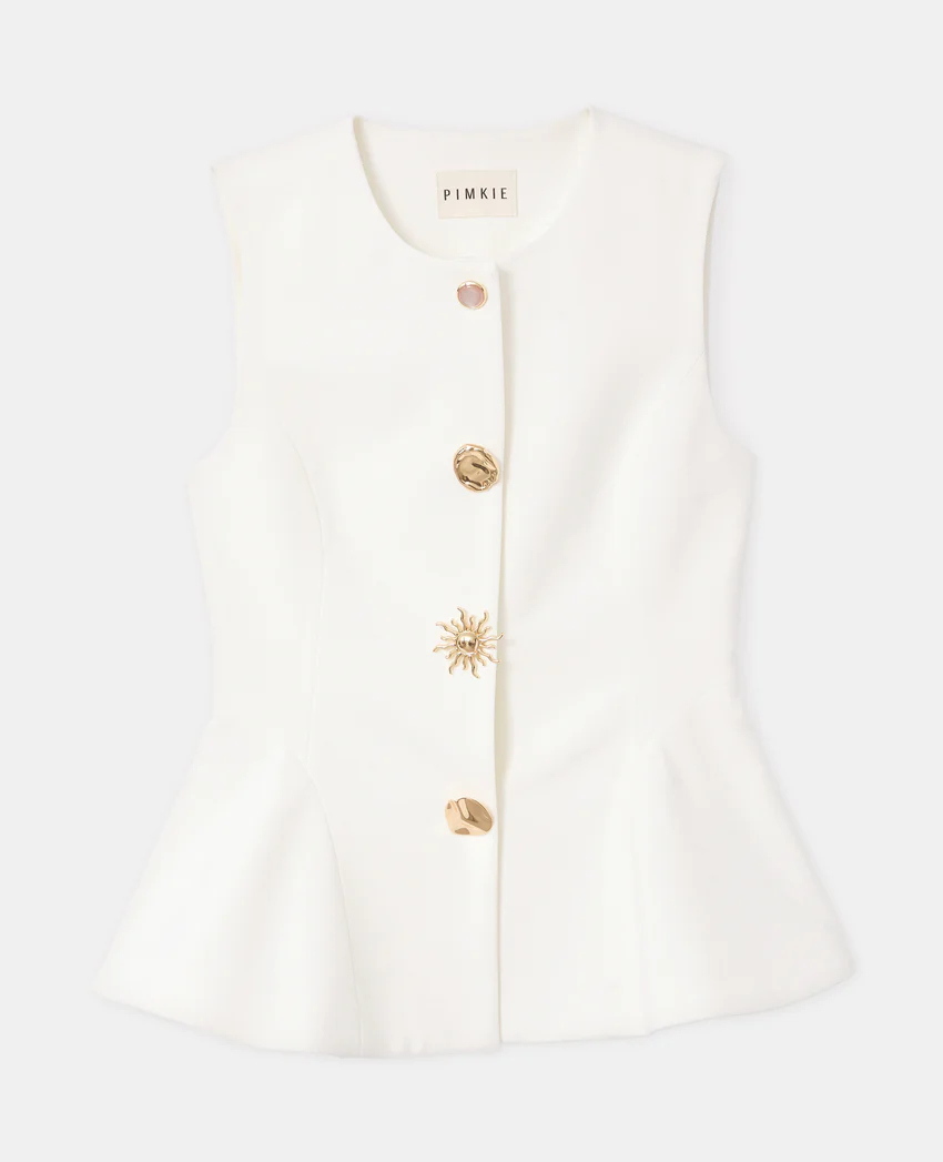 Pimkie Gilet barman city avec boutons bijoux