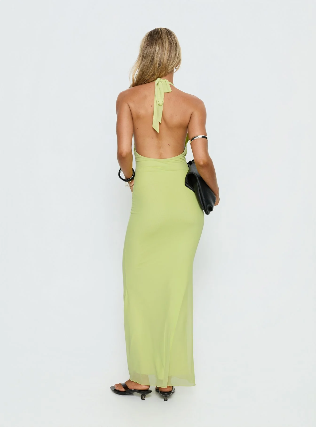 Astrazia Halter Maxi Dress Green