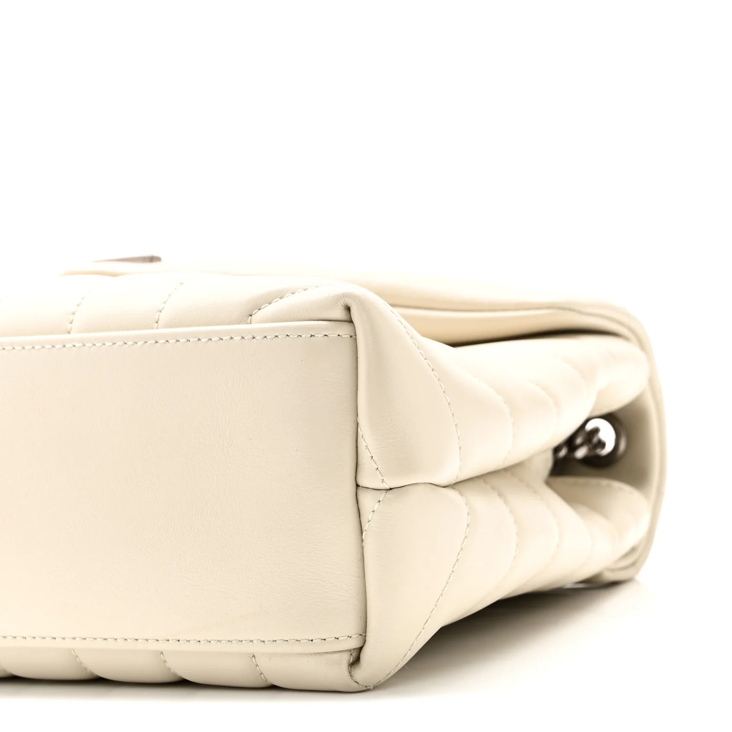 Calfskin Y Quilted Monogram Small Loulou Chain Satchel Ivory - Top Club