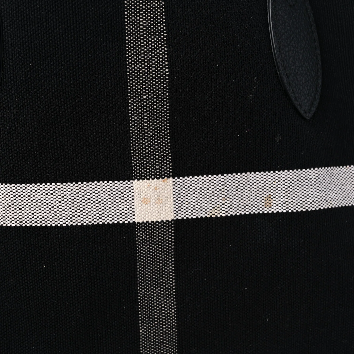 Coated Canvas Mega Check Medium Doodle Tote Black White - Top Club