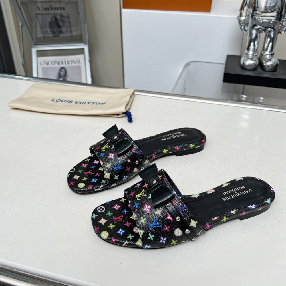Louis Vuitton x Murakami  6AM Flat Sandals (Replica) - Sneaker Replica Workshop