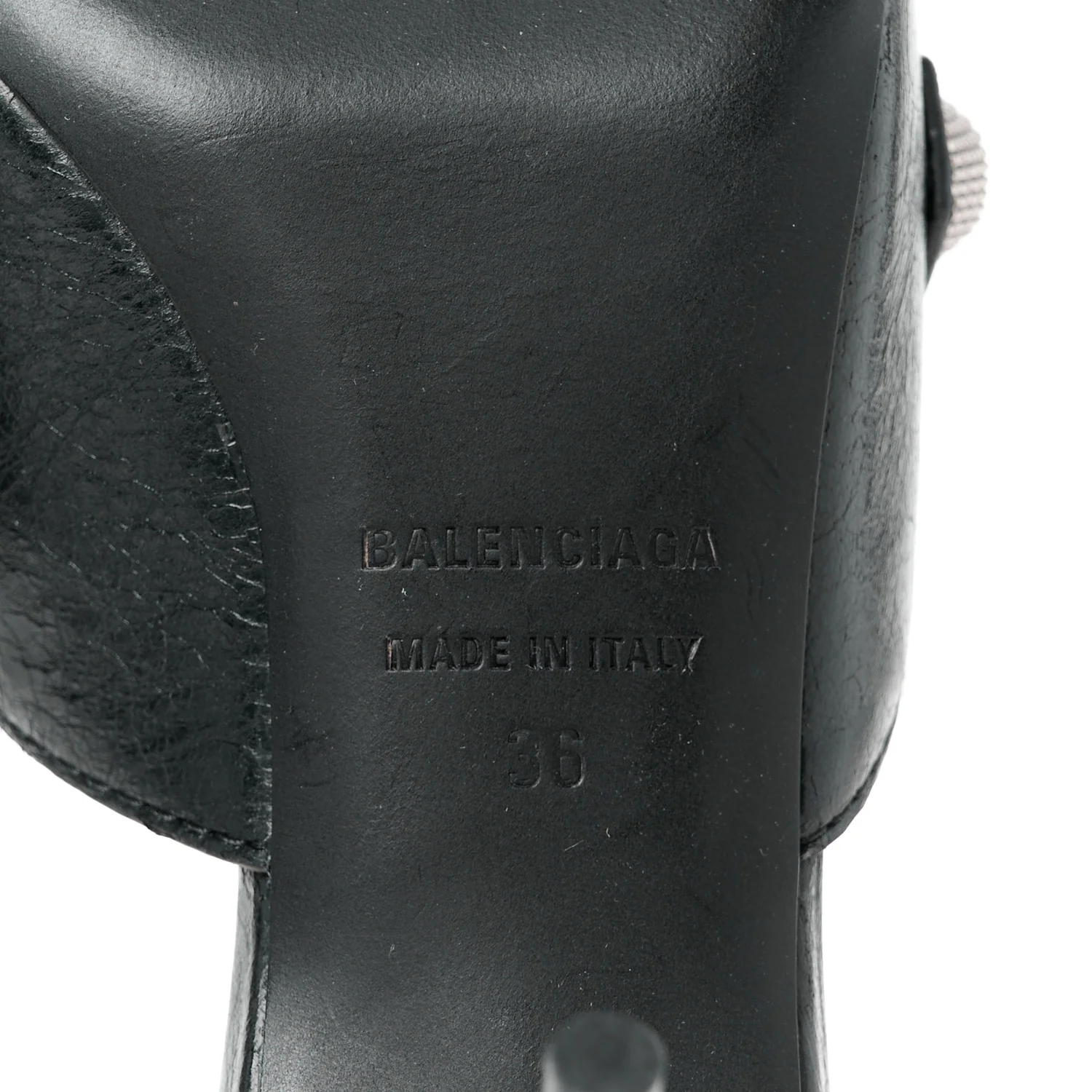 Agneau Arena Cagole 70mm Mules 36 Black - Top Club