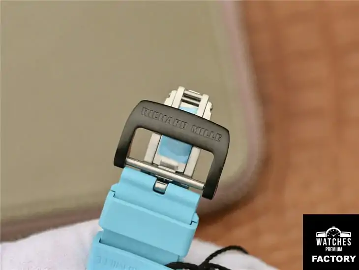 Richard Mille RM11-03 KV Factory Blue Rubber Strap