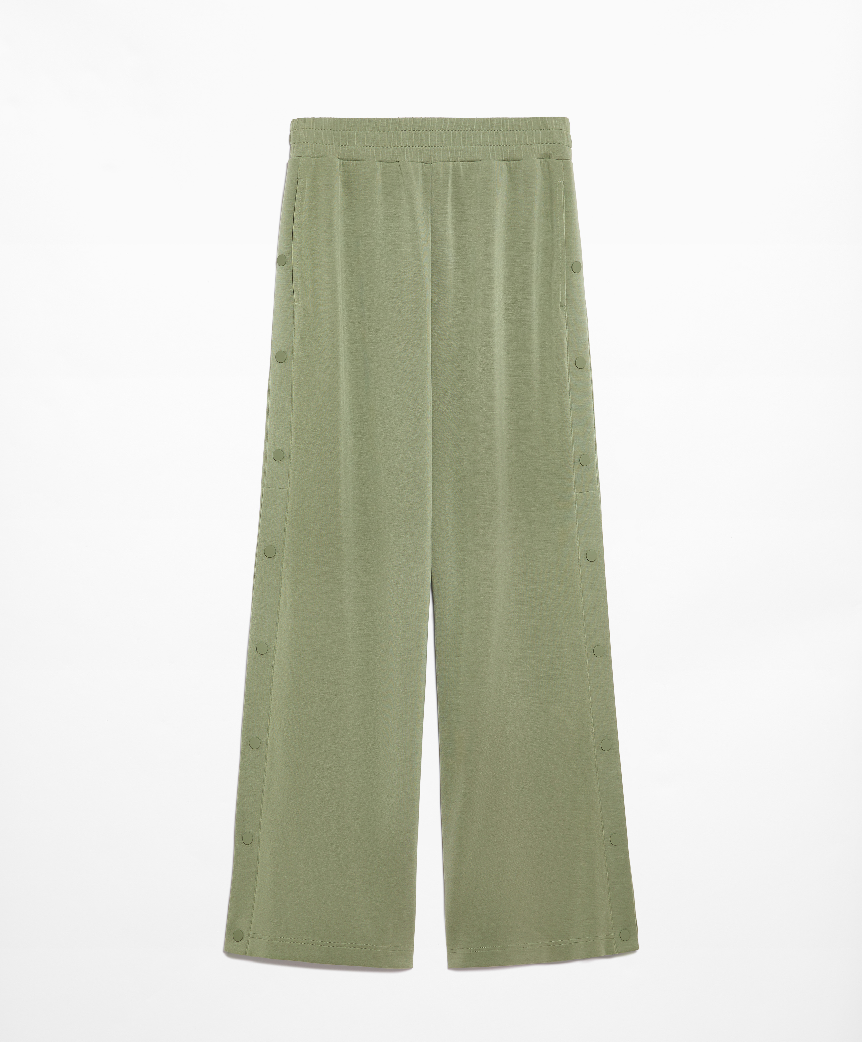 OYSHO Soft-touch wide, straight-leg trousers with modal and buttons