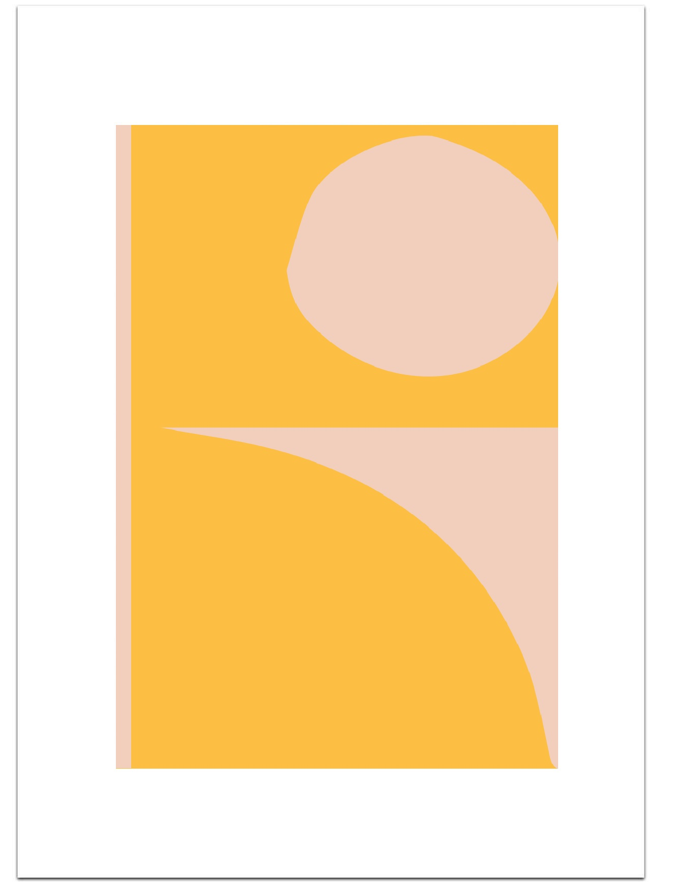 Poster Composition Yellow 30 x 40 cm