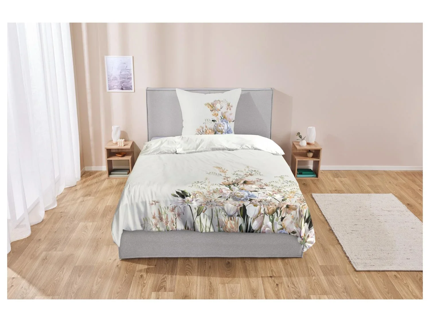 LIVARNO home Parure de lit en satin, 140 x 200 cm